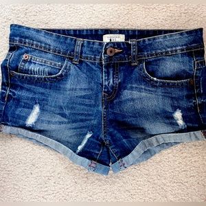 Forever 21 Premium Blue Denim Shorts